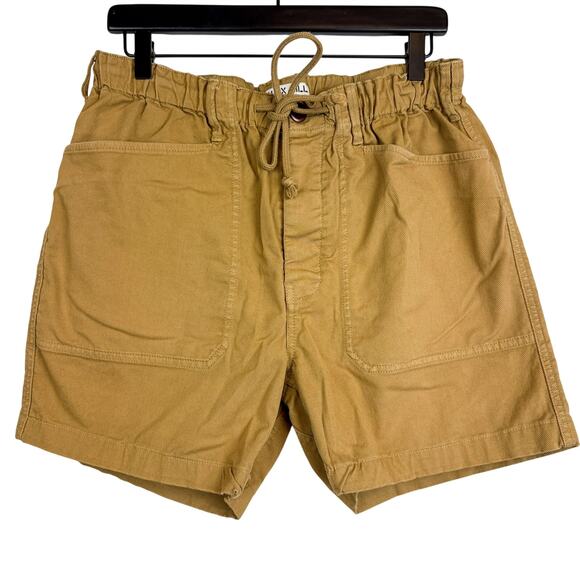 Alex Mill Mens Pull-On Button Fly Shorts in Warm Khaki $110 - M - Picture 1 of 8